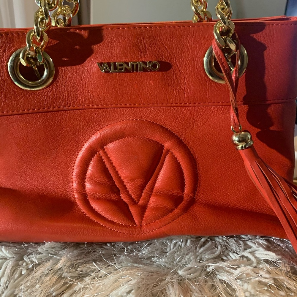 Authentic Valentino purse with Gold chain handles